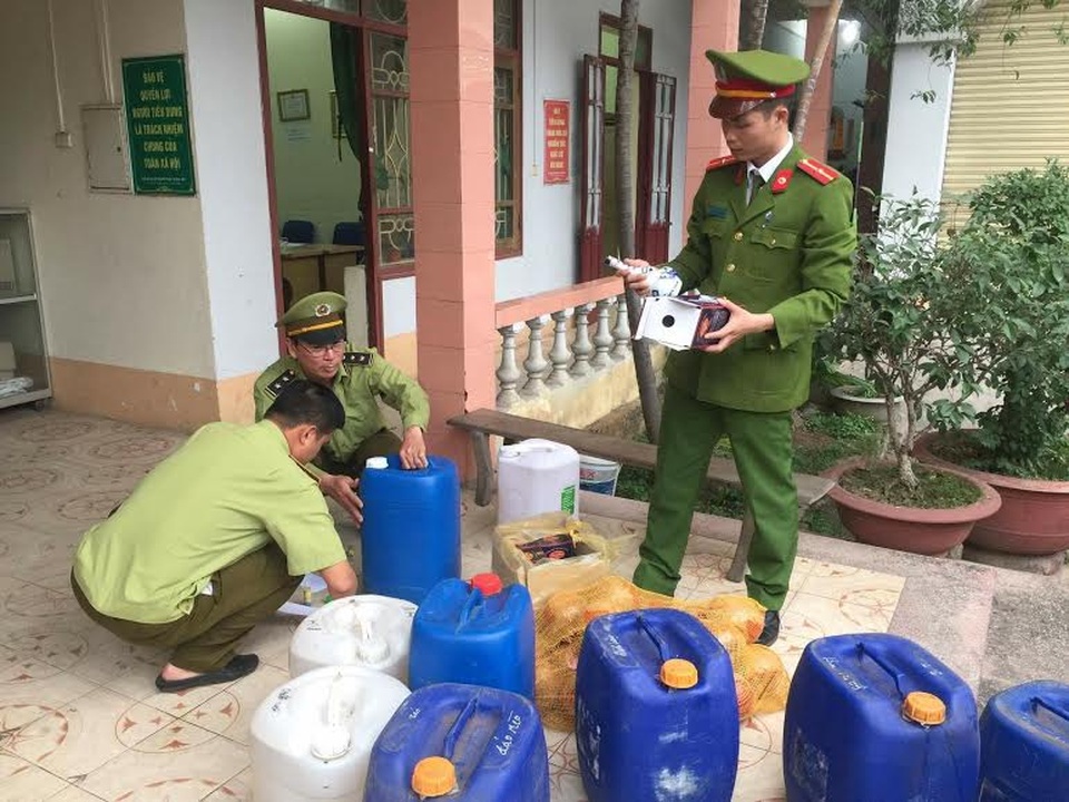 
Rượu bị thu giữ
