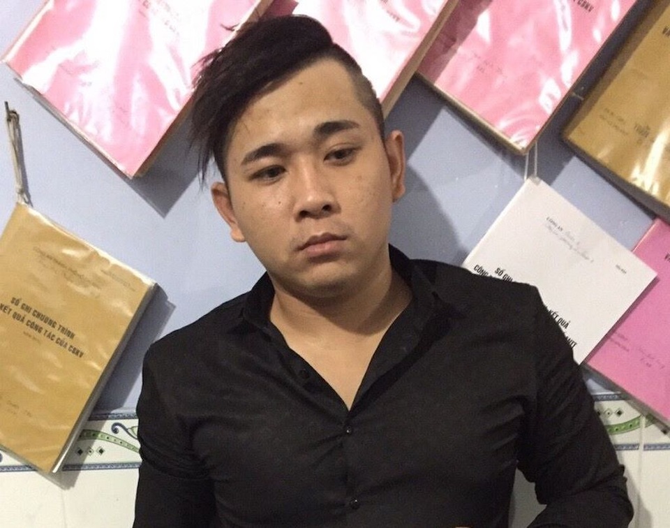 Đối tượng Vũ Tấn Út lúc bị bắt