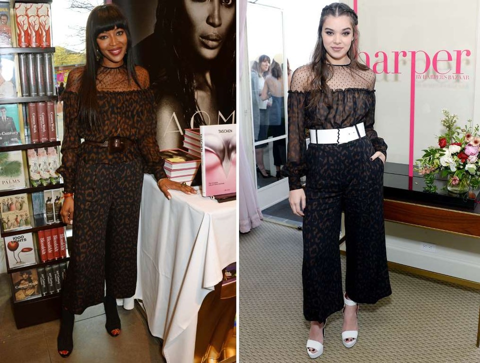 Khi sao Hollywood bị phát hiện mặc chung quần áo - 15
Naomi Campbell (trái) và Hailee Steinfeld làm cục diện bộ trang phục khác đi khi kết hợp phụ kiện màu sắc khác nhau.