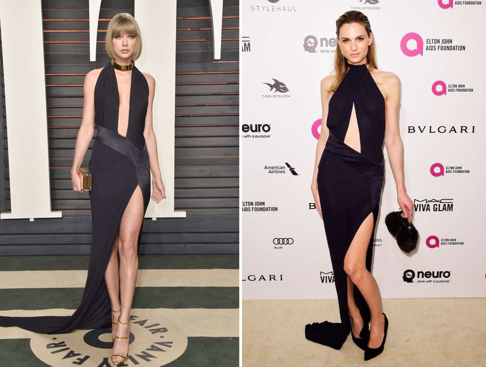 Khi sao Hollywood bị phát hiện mặc chung quần áo - 25
Taylor Swift (trái) và Andreja Pejić