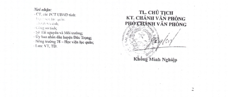Vụ áp thuế oan 5,7 tỷ: Còn “quan hành dân” lặng lẽ thoát trách nhiệm? - 10 Văn bản chỉ đạo và giao UBND huyện Đức Trọng giải quyết khiếu nại của bà Đàm Thị Lích theo hướng dẫn nghiệp vụ của Sở TN&MT của UBND tỉnh Lâm Đồng.