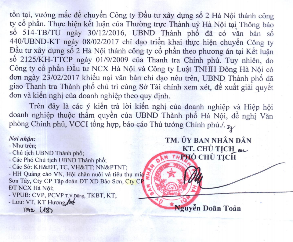 TP Hà Nội báo cáo Chính phủ về vụ cổ phần hoá tai tiếng tại HACINCO - 3
TP Hà Nội báo cáo Chính phủ về vụ cổ phần hoá “vịt trời” tại HACINCO.