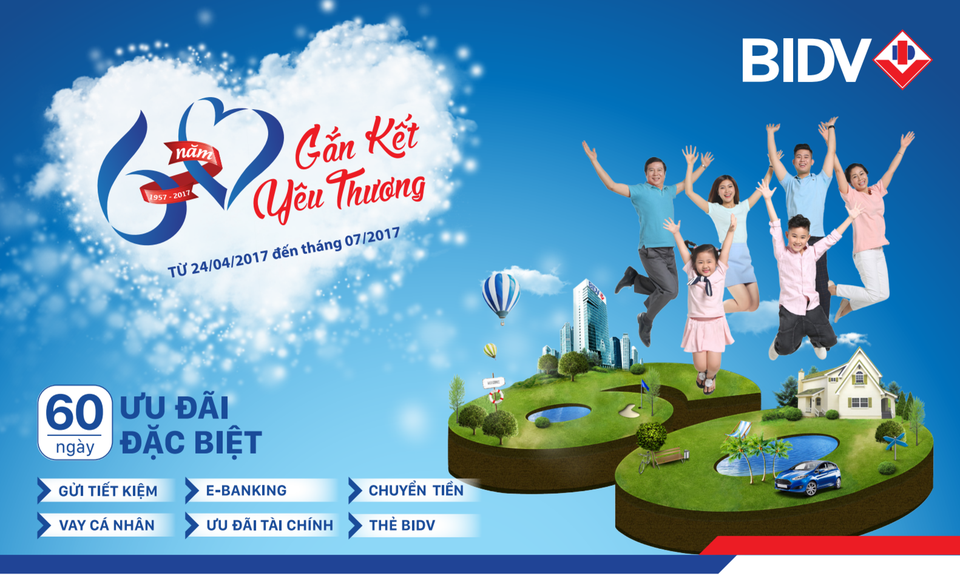 BIDV dành hàng ngàn quà tặng nhân dịp kỷ niệm 60 năm - 1 BIDV dành hàng ngàn quà tặng nhân dịp kỷ niệm 60 năm - 1