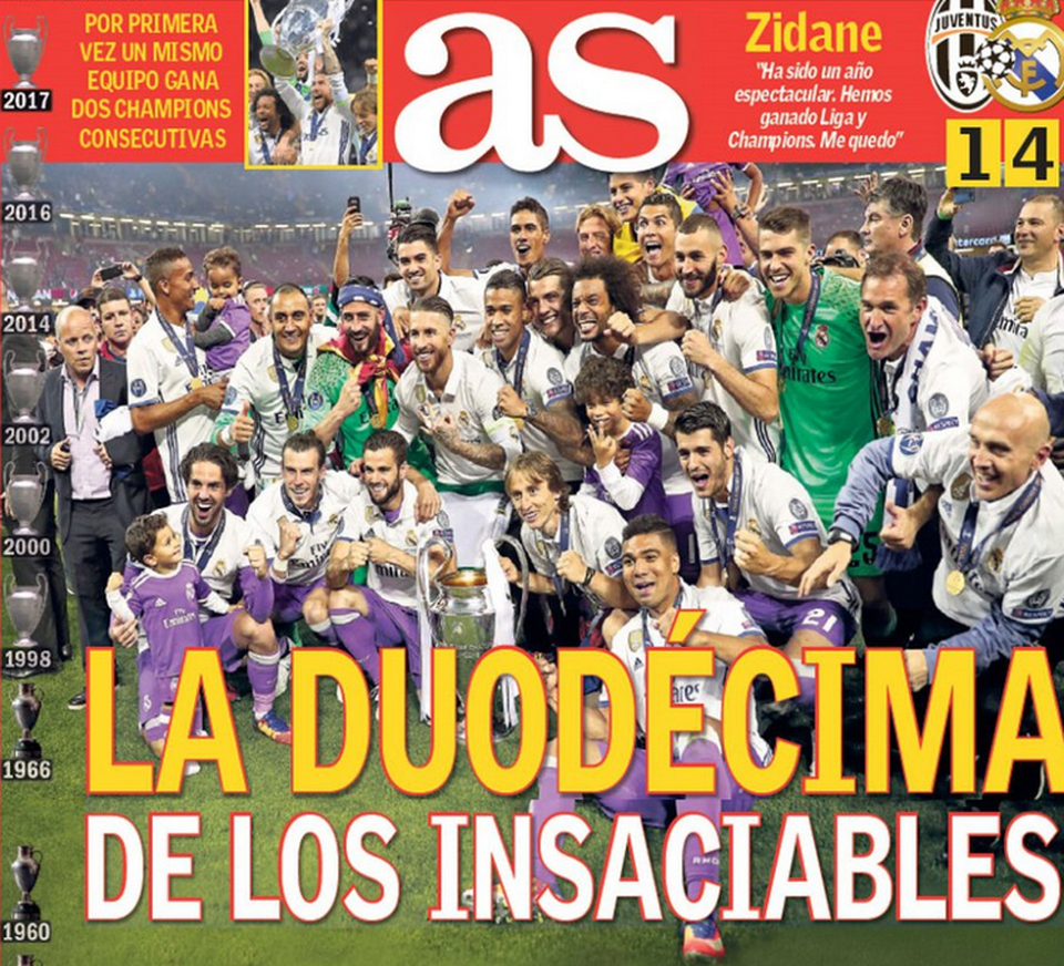 Báo chí thế giới hết mực ngợi ca HLV Zidane và C.Ronaldo - 1
Báo chí Tây Ban Nha ca ngợi hết lời Real Madrid