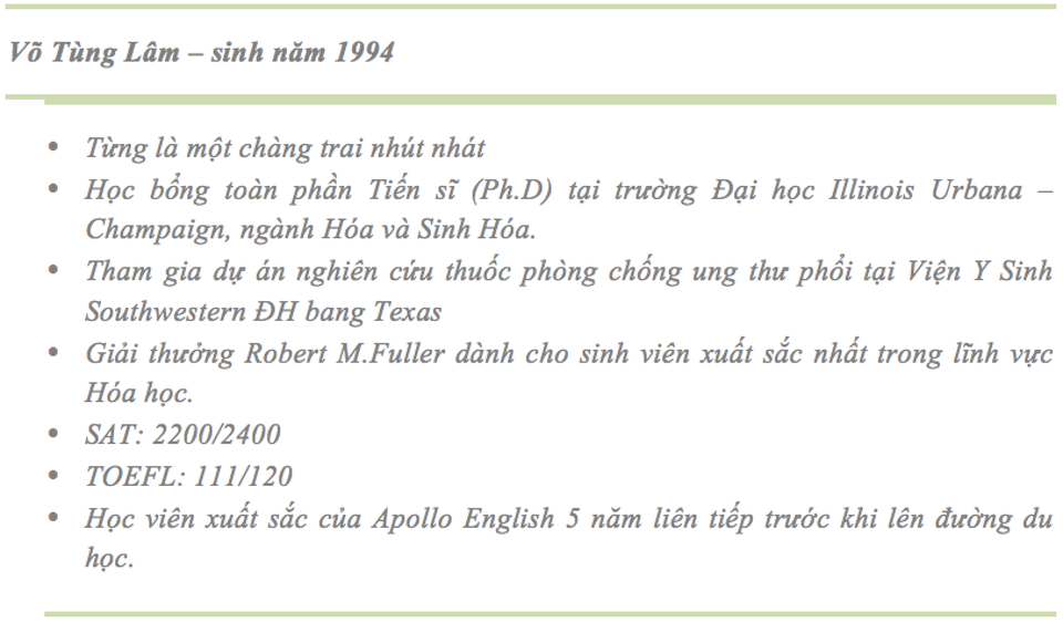 Võ Tùng Lâm - Bí kíp từ chàng trai nhút nhát đến học bổng tiến sĩ ở tuổi 23 - 2 Võ Tùng Lâm - Bí kíp từ chàng trai nhút nhát đến học bổng tiến sĩ ở tuổi 23 - 2