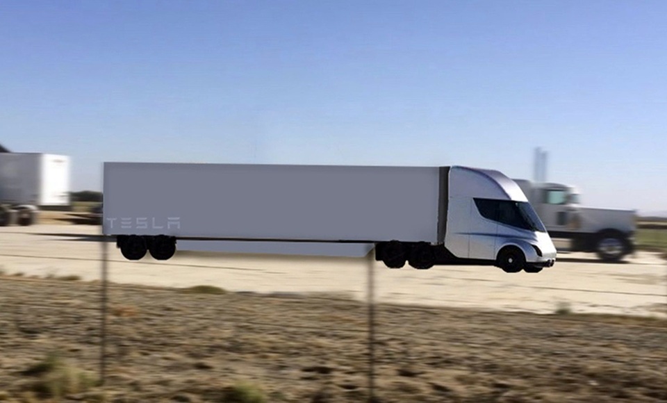 Khách đặt mẫu Model 3 tăng cao, Tesla bắt đầu biết lỗi hẹn - 2 Phác thảo mẫu đầu kéo chạy điện đầu tiên của Tesla