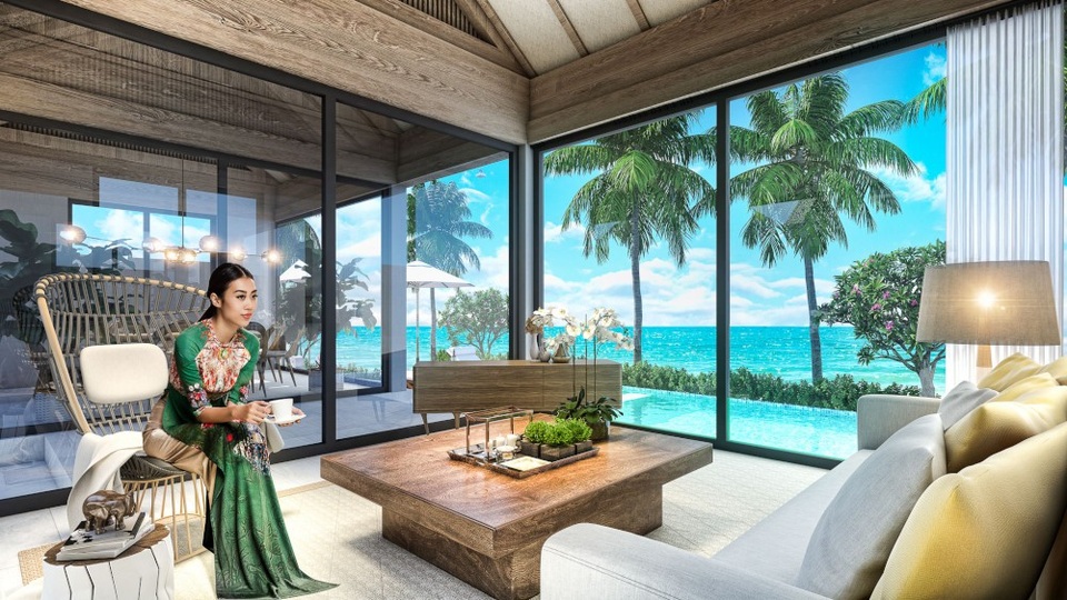 Bãi Kem - Sàn catwalk mới cho bộ sưu tập áo dài dát vàng - 2 Bãi Kem - Sàn catwalk mới cho bộ sưu tập áo dài dát vàng - 2
