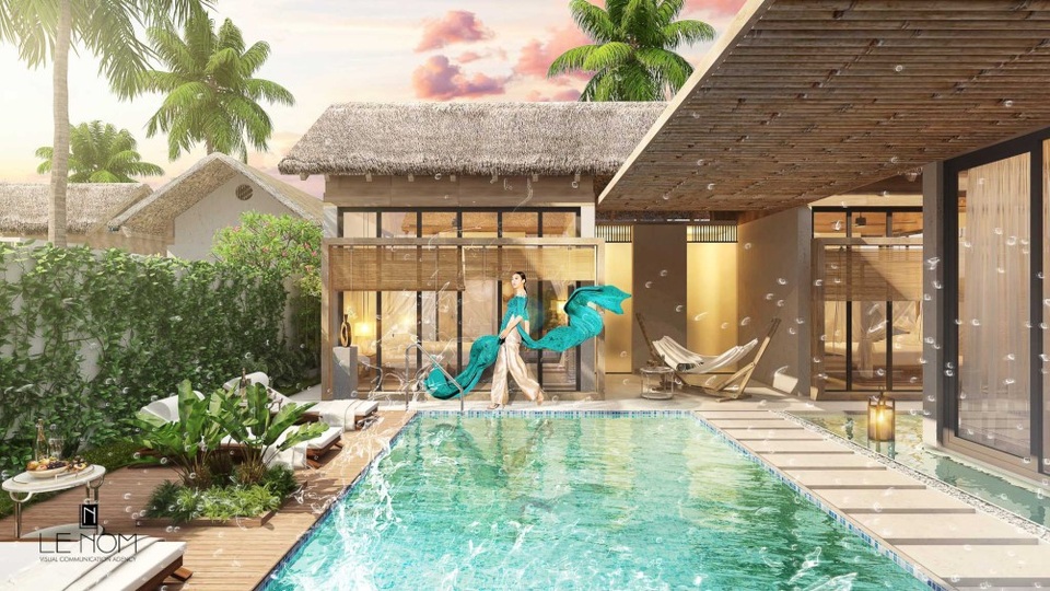 Bãi Kem - Sàn catwalk mới cho bộ sưu tập áo dài dát vàng - 9 Bãi Kem - Sàn catwalk mới cho bộ sưu tập áo dài dát vàng - 9