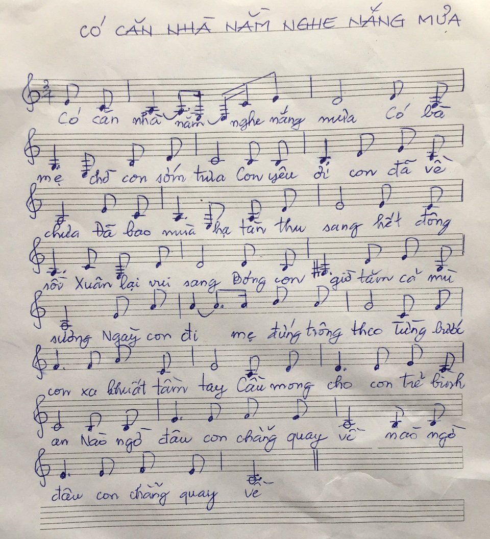 Đạo diễn phim "Có căn nhà nằm nghe nắng mưa" bị tố "ăn cắp chất xám" - 3 Bản ký âm đầu tiên do nhạc sĩ Linh Lan thực hiện