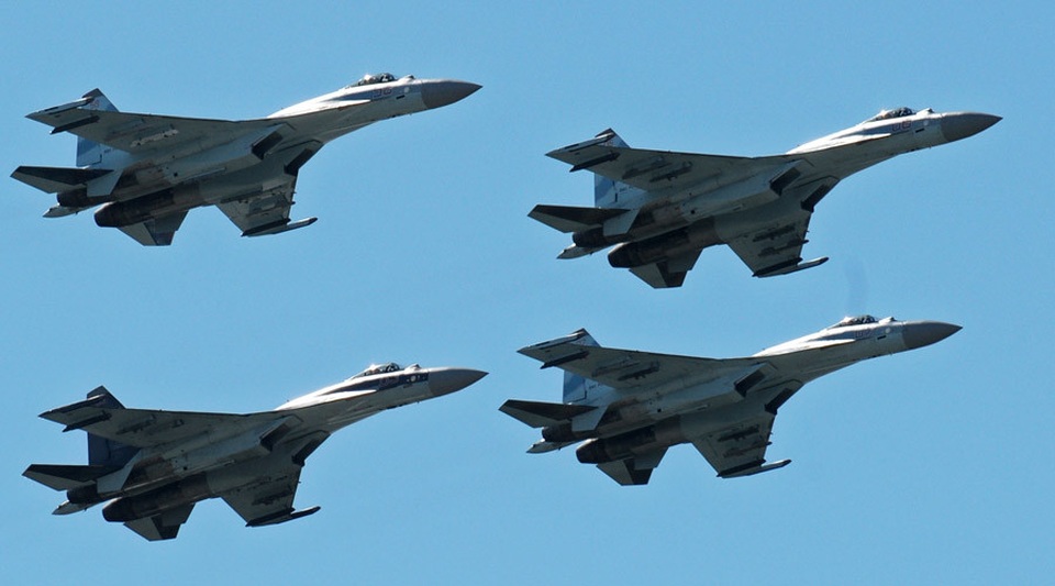 Indonesia dùng cà phê, dầu cọ đổi 11 máy bay Su-35 của Nga - 1 Các máy bay chiến đấu Sukhoi Su-35 của Nga (Ảnh: Sputnik)