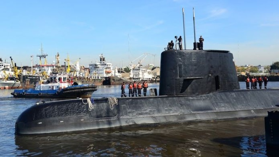 Nghi vấn tàu ngầm Argentina mất tích sử dụng pin lỗi - 1 Tàu ngầm ARA San Juan (Ảnh: BBC)