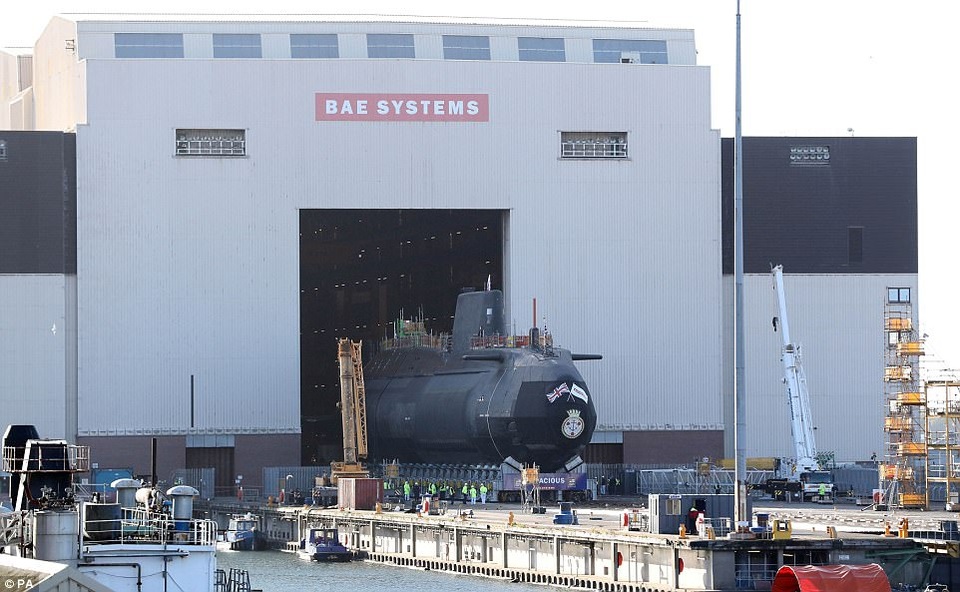 Siêu tàu ngầm hơn 1 tỷ USD của Anh lần đầu ra khơi - 1
Tàu ngầm hạt nhân HMS Audacious. (Ảnh: PA)
