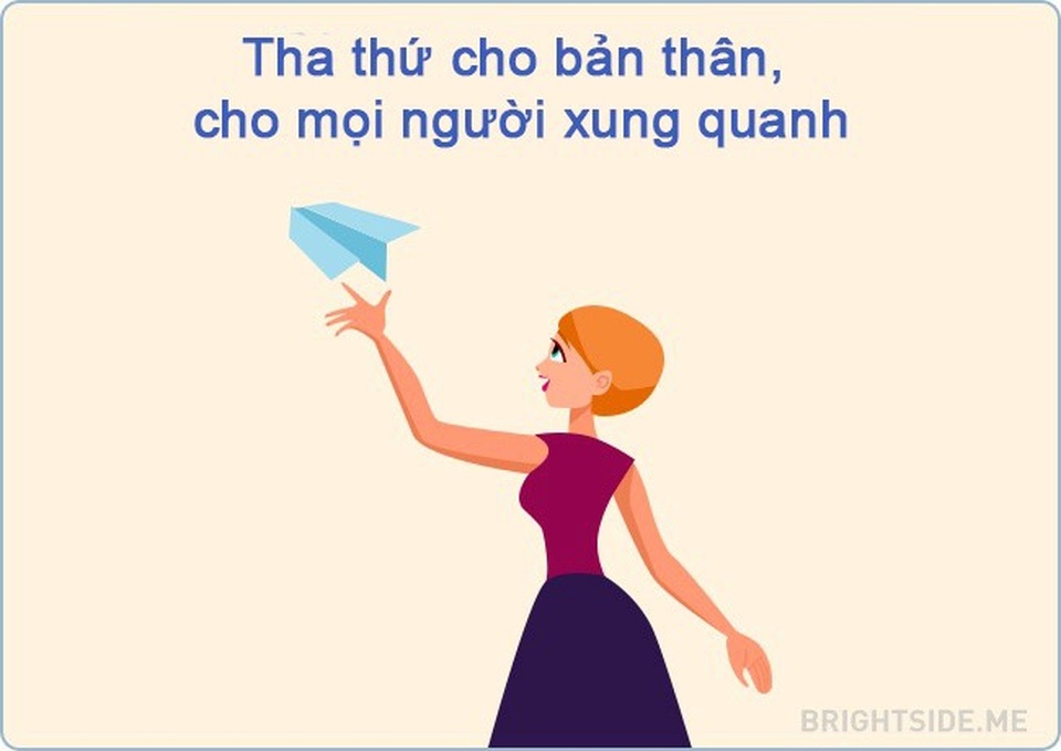 12 cách để thoát khỏi cơn khủng hoảng tinh thần - 12
Khi chúng ta tha thứ cho mình, tha thứ cho những người làm tổn thương chúng ta, ta để lại quá khứ phía sau bởi nó không còn là vấn đề nữa. Và sau đó chúng ta có thể tiến bước.