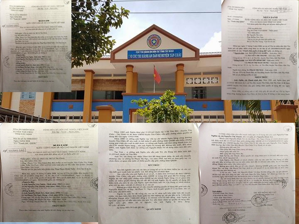 Thêm một bản án có hiệu lực hơn 11 năm chưa được thi hành án, dân "kêu trời"! - 1 Bản án có hiệu lực sau 2 lần xét xử nhưng đến nay đã hơn 11 năm vẫn chưa được thực hiện, Chi cục Thi hành án huyện Tân Châu, tỉnh Tây Ninh vẫn loay hoay chưa tìm ra giải pháp.