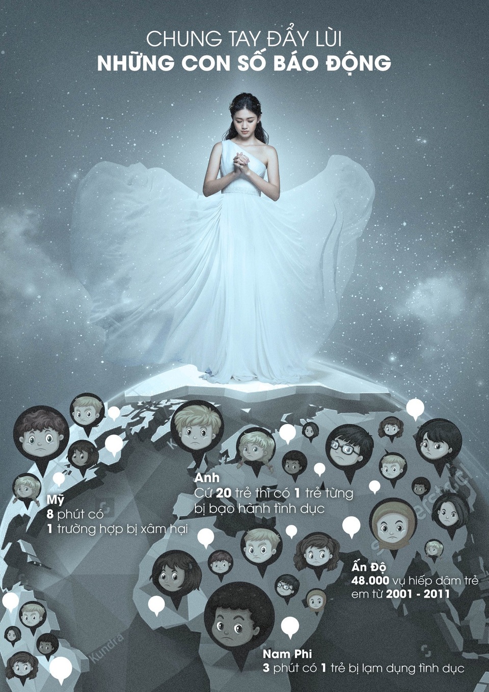 Á hậu Thanh Tú hoá thân thành Nữ thần công lý chống xâm hại trẻ em - 1