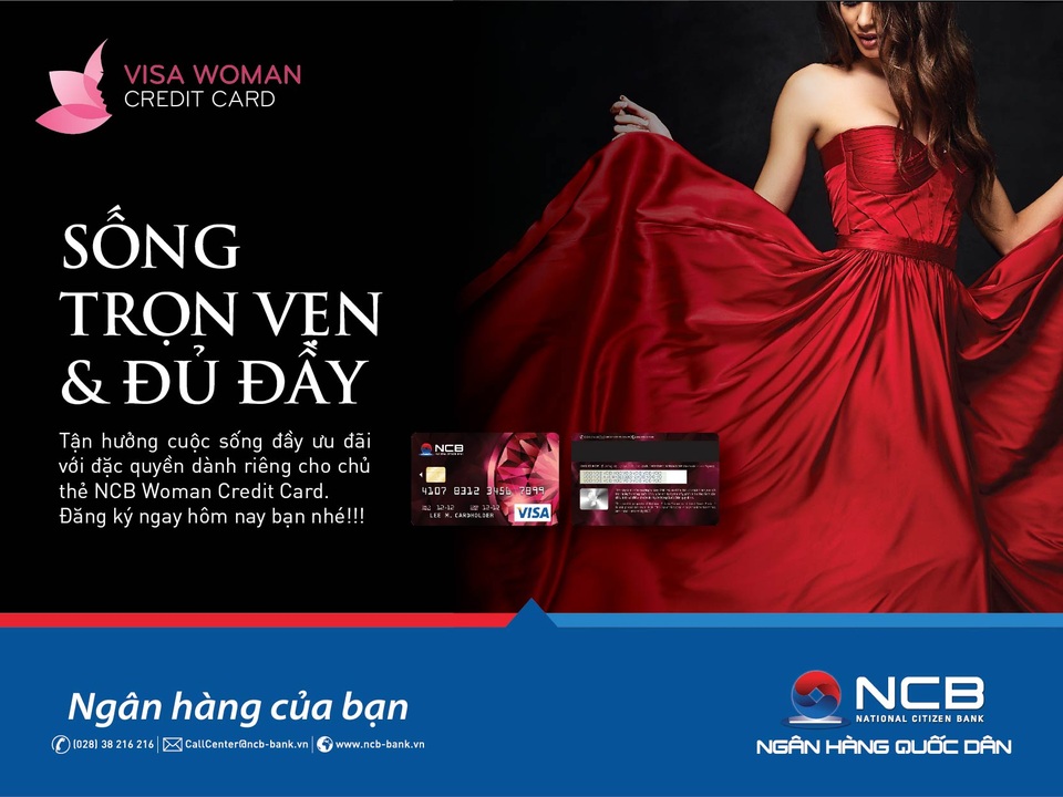 Mua sắm thả ga với thẻ tín dụng NCB Visa Woman credit card - 1 Mua sắm thả ga với thẻ tín dụng NCB Visa Woman credit card - 1