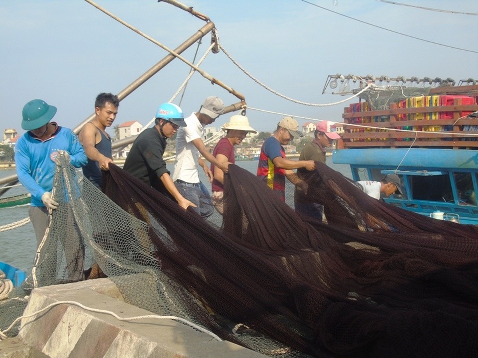 Bão biển và nước mắt ngư dân - 1 Những ngư dân Quảng Bình sẵn sàng cho một chuyến ra khơi
