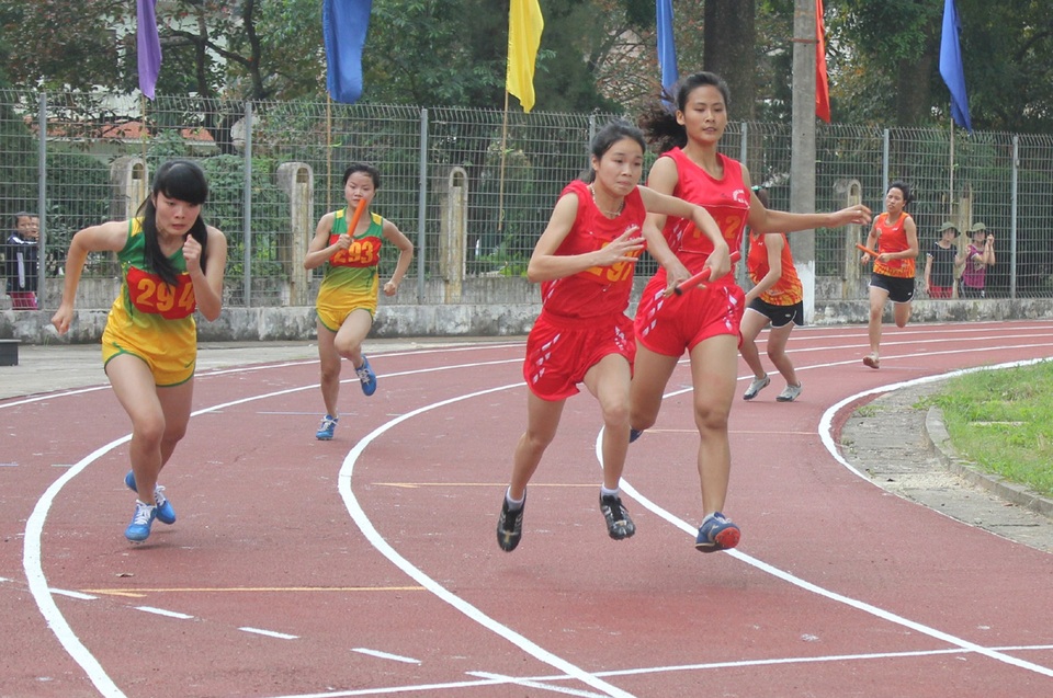 Thí sinh thi môn Năng khiếu vào Trường ĐH Sư phạm TDTT Hà Nội năm 2017 - 1 Thí sinh tham gia nội dung thi chạy 100m.