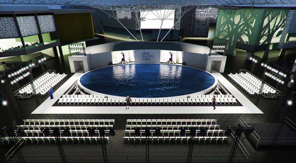 Thời trang Việt Nam lần đầu tới “xứ sở vàng” Dubai - 4 Arab Fashion Week năm nay sẽ có thiết kế hình chữ U, ở giữa dựng một hồ nước lớn, có đài phun nước hoành tráng.