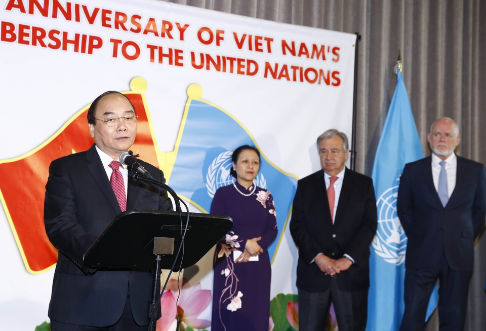 Thủ tướng dự Lễ kỉ niệm 40 năm Việt Nam gia nhập Liên hợp quốc - 1
Thủ tướng Nguyễn Xuân Phúc phát biểu tại Lễ kỉ niệm. Ảnh: Thống Nhất – TTXVN