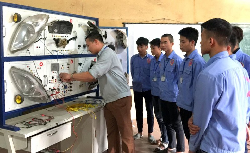 Từ 1/2/2018: Áp dụng khung pháp lý chất lượng của cơ sở giáo dục nghề nghiệp - 1
Thực hành tại Trường Trung cấp cơ khí I Hà Nội (ảnh: Kim Hồng Hưng)