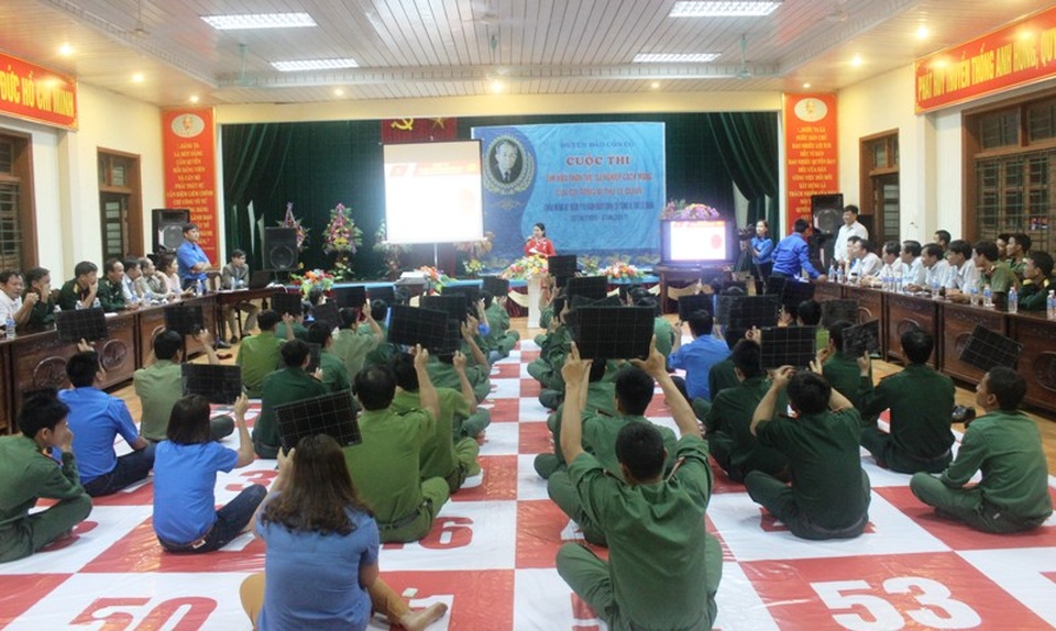 Tuổi trẻ huyện đảo Cồn Cỏ tìm hiểu sự nghiệp cách mạng của Tổng bí thư Lê Duẩn - 1 Các đoàn viên, thanh niên trả lời các câu hỏi liên quan đến cuộc đời hoạt động cách mạng của Tổng bí thư