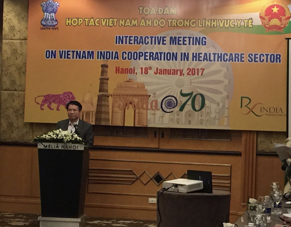 Triển vọng hợp tác Việt Nam - Ấn Độ trong lĩnh vực y tế - 2
TS Trương Quốc Cường, Thứ trưởng Bộ Y tế phát biểu tại Tọa đàm (Ảnh: T.P)