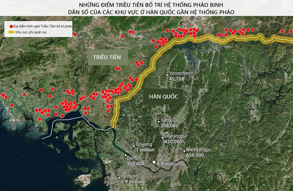 Dàn pháo binh của Triều Tiên mạnh cỡ nào? - 2 Dàn pháo binh của Triều Tiên mạnh cỡ nào? - 2