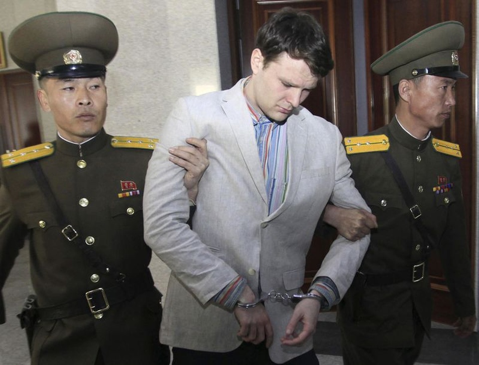 Mỹ đổ lỗi cho Triều Tiên vì cái chết bí ẩn của nam sinh - 1
Otto Warmbier khi bị Triều Tiên bắt giữ (Ảnh: Getty)