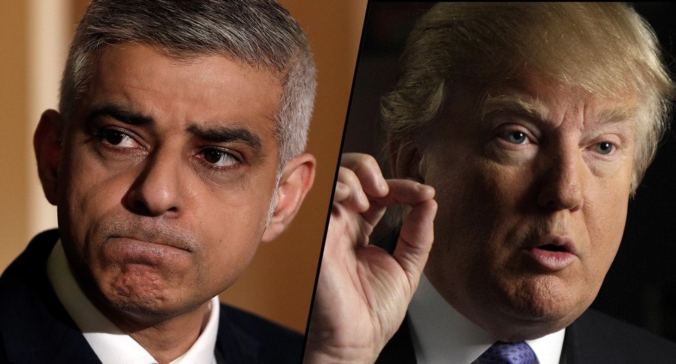 Thị trưởng London kêu gọi hủy chuyến thăm của Tổng thống Trump tới Anh - 1 Tổng thống Mỹ Donald Trump (phải) và Thị trưởng London Sadiq Khan (Ảnh: AFP)