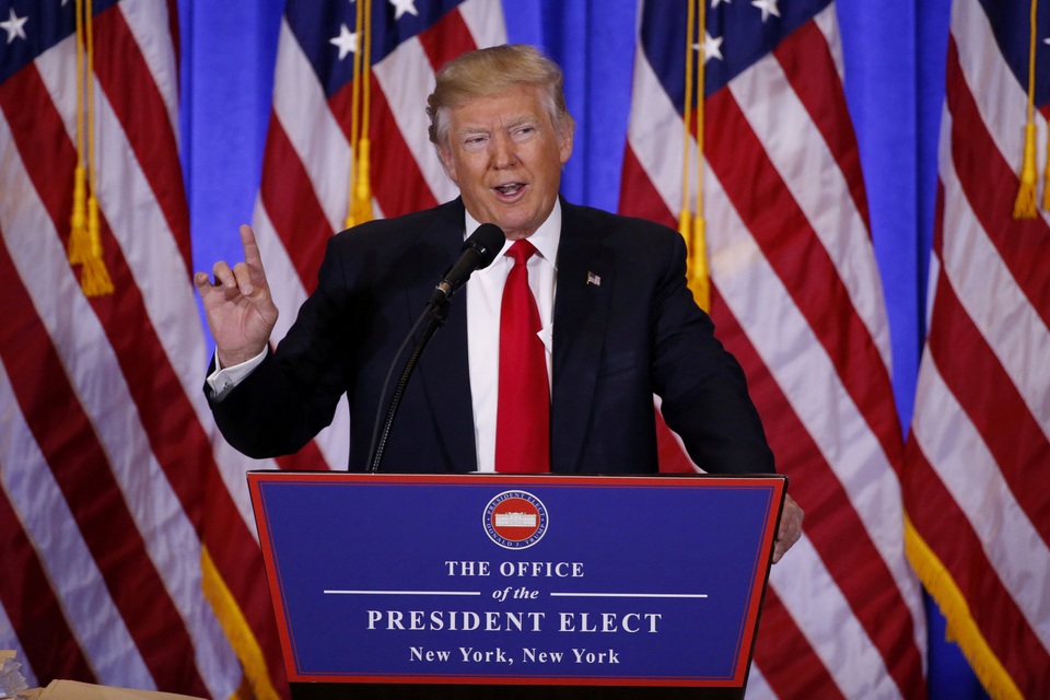 Các nước "nín thở" chờ lễ nhậm chức của Tổng thống đắc cử Trump - 1 Tổng thống đắc cử Mỹ Donald Trump (Ảnh: Reuters)