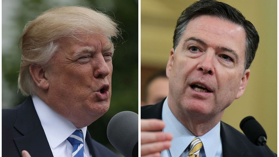 Tổng thống Trump chỉ trích cựu Giám đốc FBI “hèn nhát” - 1 Tổng thống Donald Trump (trái) và cựu Giám đốc FBI James Comey (Ảnh: The Hill)