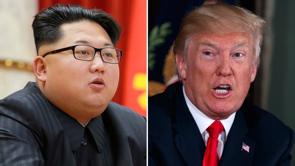 Triều Tiên nói Tổng thống Trump đang cầu xin chiến tranh - 1 Tổng thống Mỹ Donald Trump (phải) và nhà lãnh đạo Triều Tiên Kim Jong-un (Ảnh: Getty)