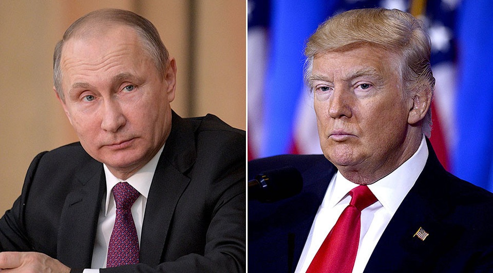 Tổng thống Putin lên án những lời bôi nhọ ông Trump - 1 Tổng thống Nga Vladimir Putin (trái) và Tổng thống đắc cử Mỹ Donald Trump (Ảnh: RT)