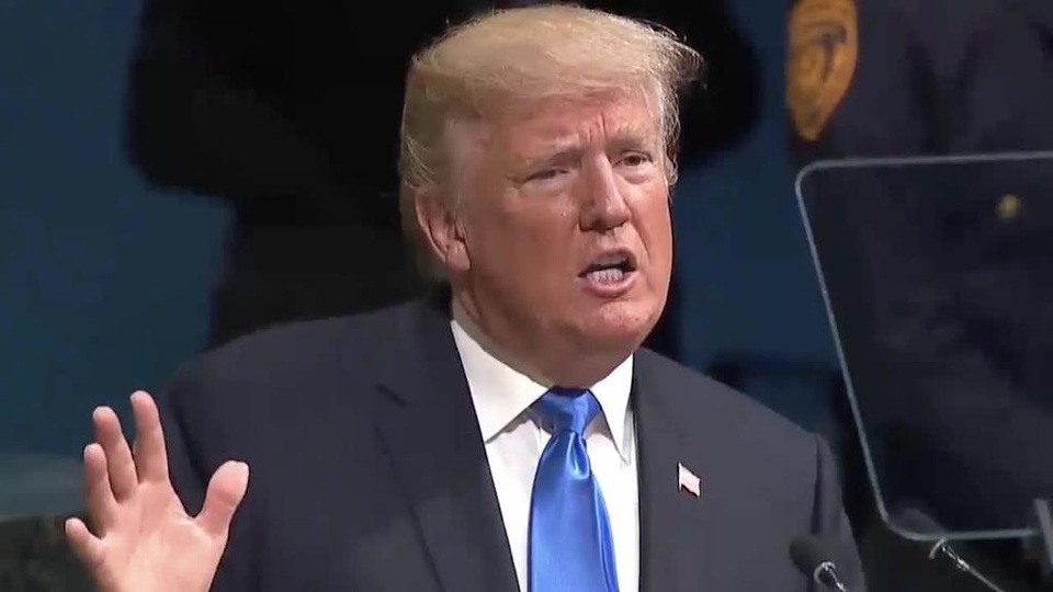 Nga, Trung Quốc lên tiếng việc ông Trump dọa hủy diệt Triều Tiên - 1
Tổng thống Mỹ Donald Trump dọa hủy diệt Triều Tiên trong bài phát biểu đầu tiên tại Liên Hợp Quốc. (Ảnh: Reuters)