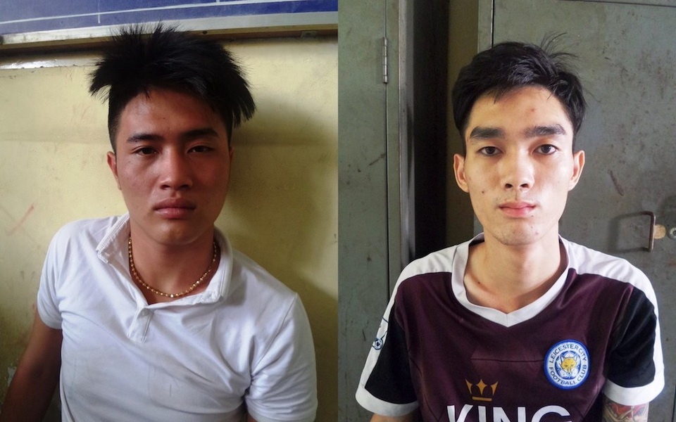 Bắt 2 nghi can xông vào nhà truy sát con nợ - 1 2 nghi can Dương Quốc Minh và Đàm Vĩnh Khang tại cơ quan công an