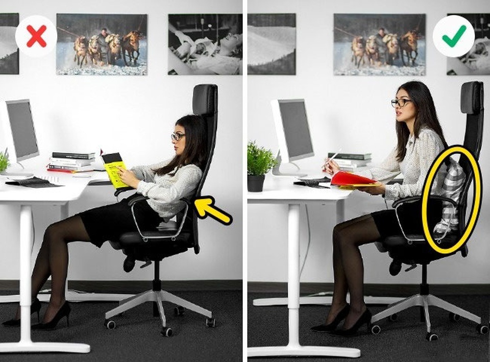 Hướng dẫn chi tiết 6 tư thế ngồi đúng dành cho dân công sở - 2 Hướng dẫn chi tiết 6 tư thế ngồi đúng dành cho dân công sở - 2