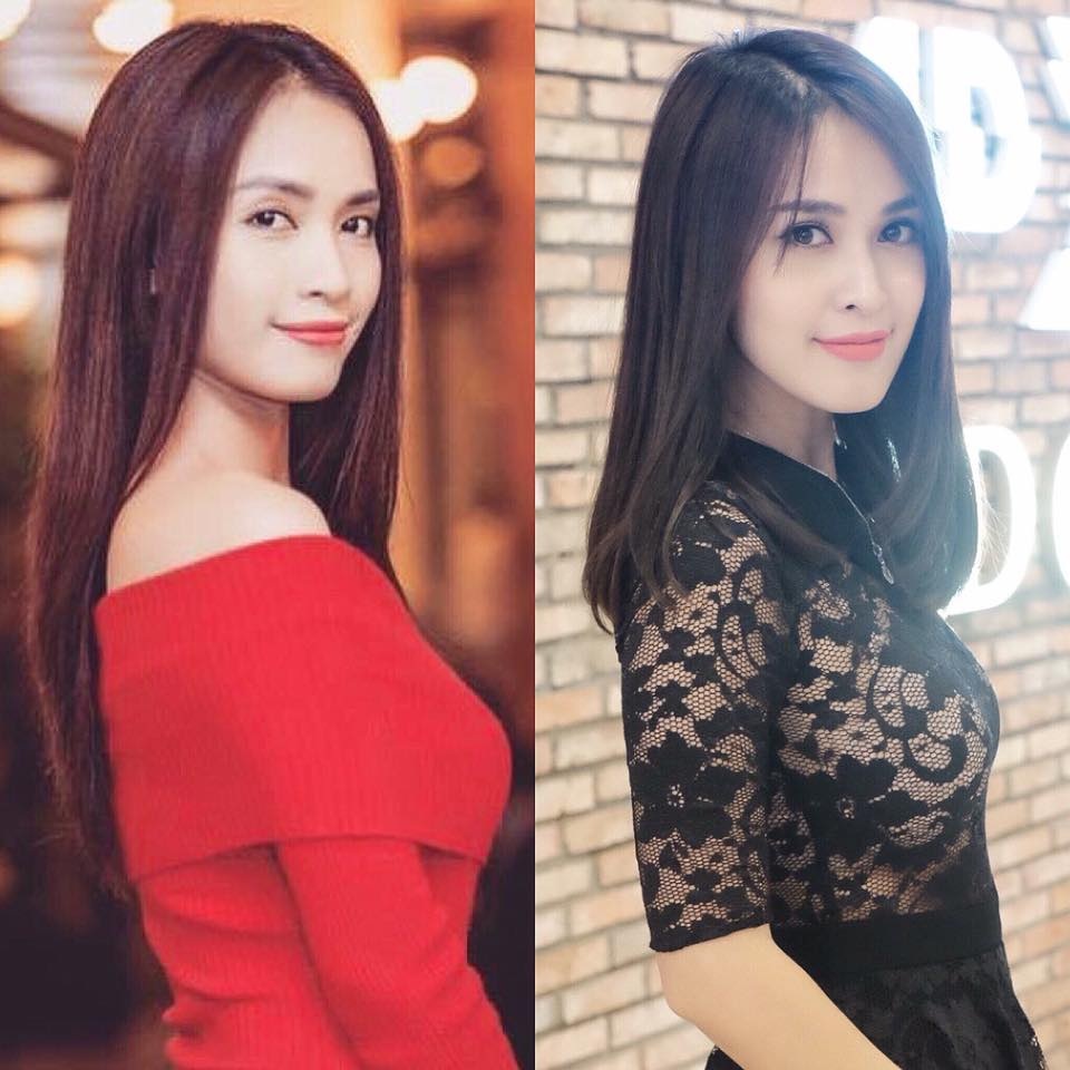 Những sao Việt trông giống nhau đến ngỡ ngàng - 7 Đôi mắt và khuôn miệng của cả hai khá giống nhau nên không khó để nhìn thấy điểm chung. Dù ở góc nhìn nghiêng hay chính diện thì đều có nét khá giống nhau.