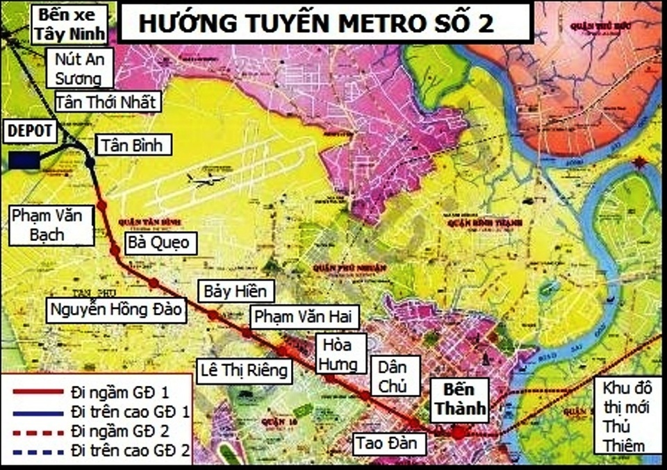 TPHCM xin gia hạn triển khai tuyến metro Bến Thành – Tham Lương - 1 Tuyến metro số 2, giai đoạn 1 (Bến Thành - Tham Lương) sẽ triển khai chậm hơn dự kiến