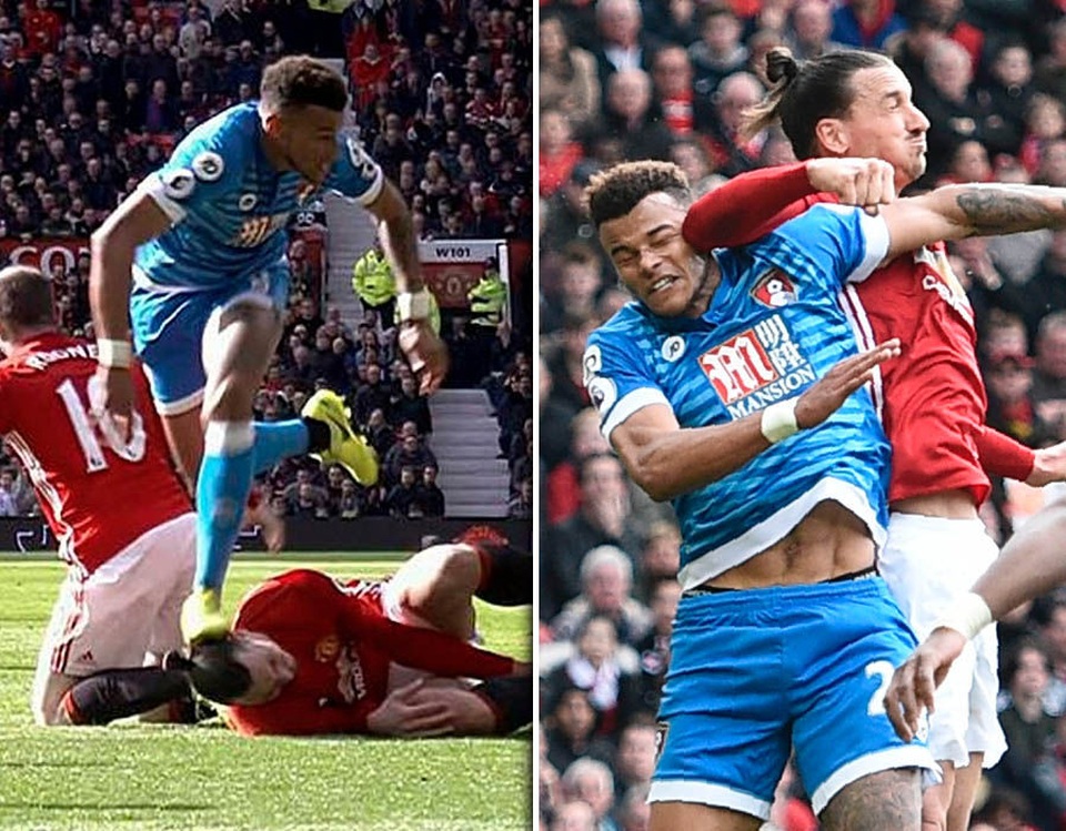 Mourinho nói gì sau khi Ibrahimovic bị đối thủ giẫm lên đầu? - 1 Tình huống chơi xấu của Tyrone Mings và đòn trả đũa của Ibrahimovic