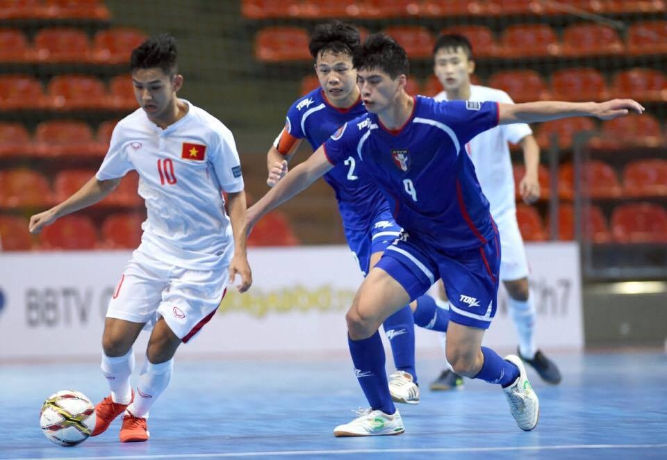 U20 futsal Việt Nam ngược dòng đánh bại Đài Bắc Trung Hoa tại giải châu Á 2017 - 1 U20 futsal Việt Nam thắng sát nút Đài Bắc Trung Hoa tại giải U20 futsal châu Á 2017