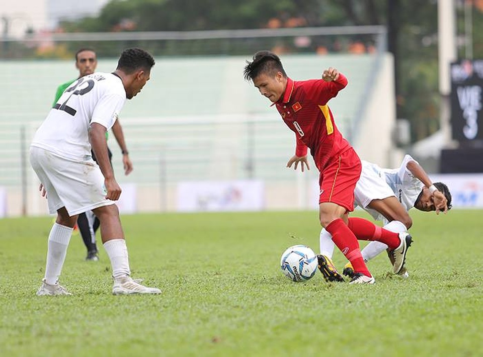“U22 Việt Nam không dễ gì mà thắng được U22 Campuchia” - 2 U22 Việt Nam sẽ có chiến thắng trước Campuchia, dù có thể khó khăn hơn so với khi thắng Đông Timor (ảnh: Q.H)