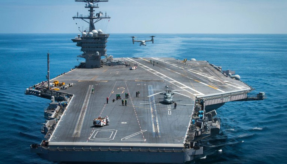 Tàu sân bay Mỹ ra khơi thử nghiệm, sắp hiện diện gần bán đảo Triều Tiên - 1
Tàu sân bay USS Ronald Reagan (Ảnh: Hải quân Mỹ)