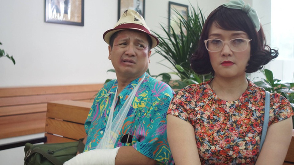 Vân Dung: “Quang Thắng bảo tôi suốt ngày đếm tiền phồng lưỡi” - 1 Vân Dung và Chí Trung trong phim truyền hình Ghét thì yêu thôi.