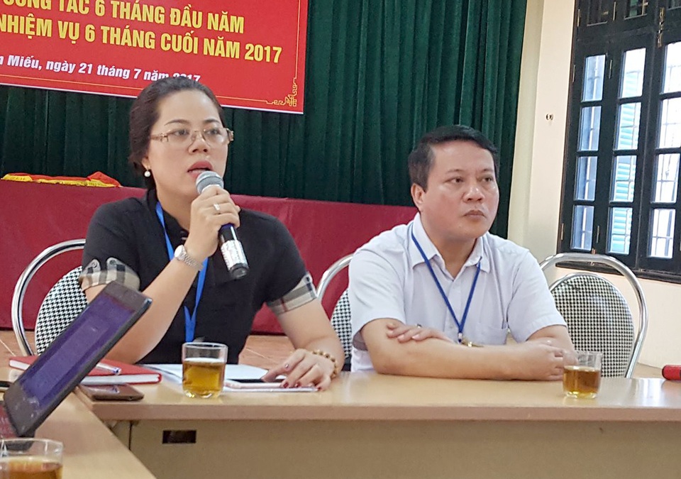 Chủ tịch phường Văn Miếu xin lỗi, nhận trách nhiệm vụ cấp giấy chứng tử - 1 Bà Vũ Mai Khanh - Chủ tịch UBND phường Văn Miếu nhận trách nhiệm về vụ việc đáng tiếc xảy ra tại phường