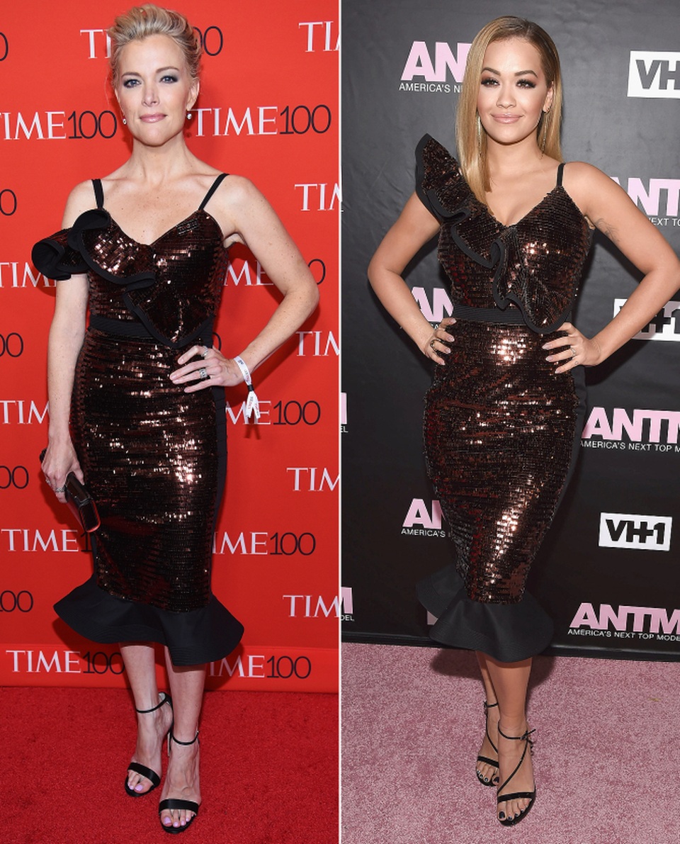 Khi người đẹp “đụng hàng” - 16
Megyn Kelly và Rita Ora - ai đẹp hơn trong bộ váy Johanna Ortiz
