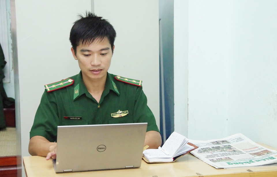 Trung úy, Nhà báo Nguyễn Viết Lam - Báo Biên phòng