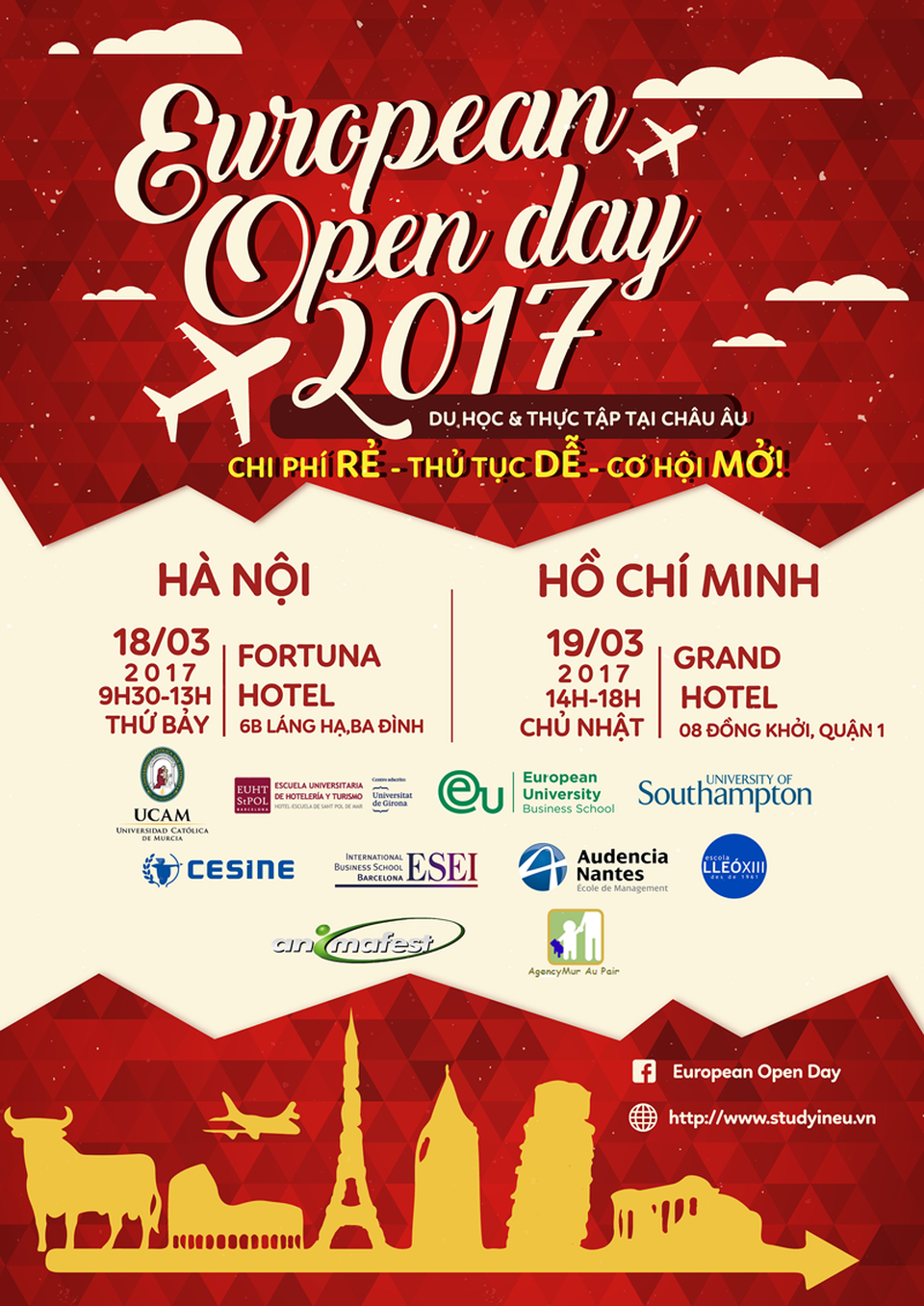 European Open Day 2017 – Du học châu Âu “rẻ - dễ - mở” - 1 European Open Day 2017 – Du học châu Âu “rẻ - dễ - mở” - 1