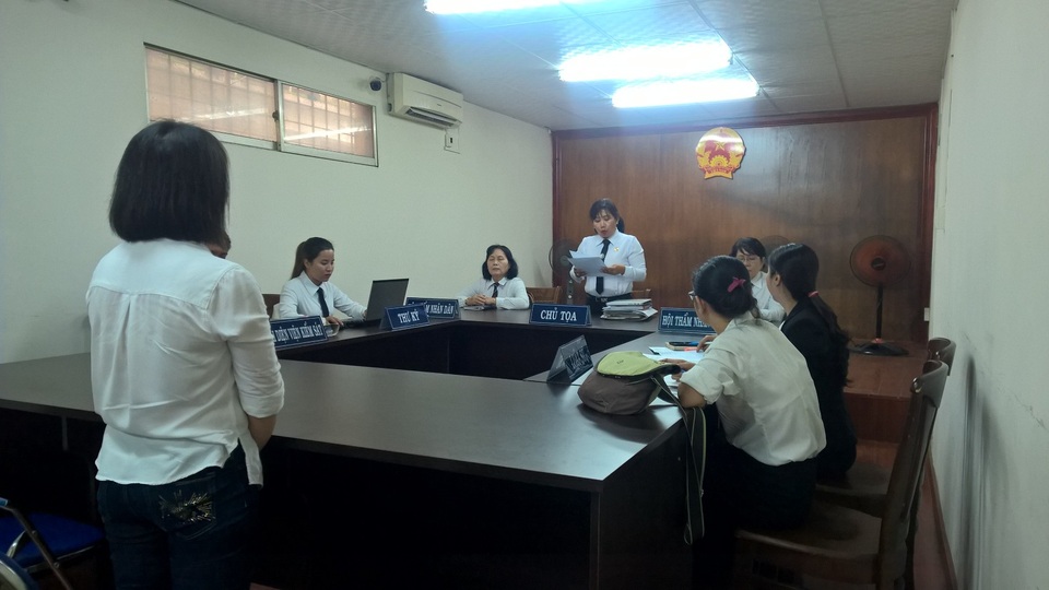 Bị cáo Phượng tại phiên tòa.