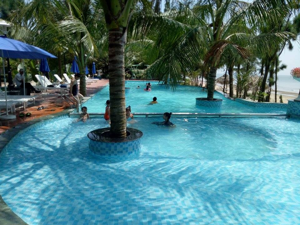 Công ty du lịch ngang nhiên phá rừng phòng hộ để... xây bể bơi - 1 Sau khi chặt phá hàng loạt cây phi lao thuộc rừng phòng hộ, công ty du lịch 126 đã xây dựng bể bơi trái phép với hơn 200m2